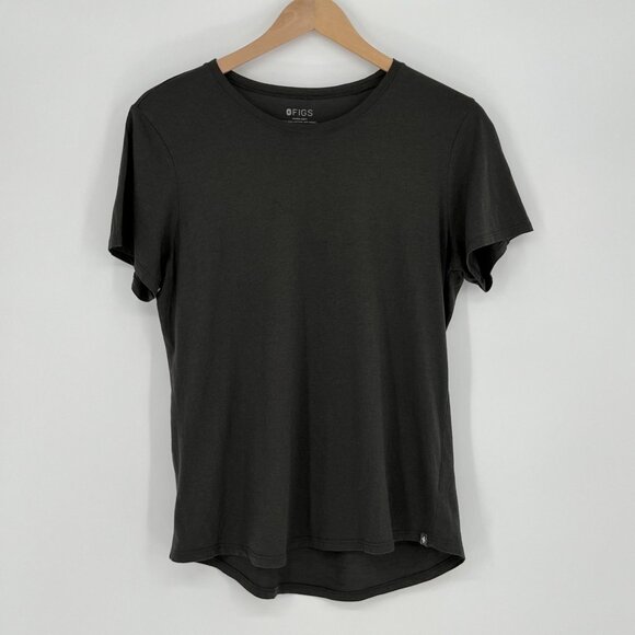 Figs Tops - Figs Women's Super Soft Short Sleeve T Shirt Under Scrub Size L Dark Gray Nurse